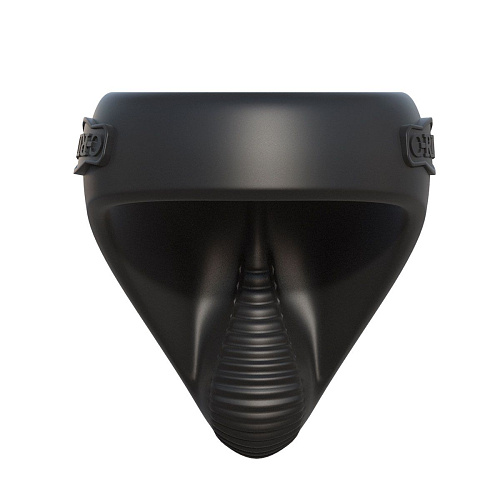 Чёрное эрекционное кольцо из силикона Pipedream Silicone Taint-Alizer PD5916-23