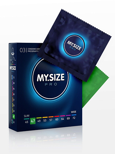 Прозрачные презервативы R S GmbH MY.SIZE №3 (3 шт, размер 47)