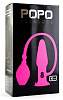 Розовая надувная вибровтулка POPO Pleasure 731304 (10 см)