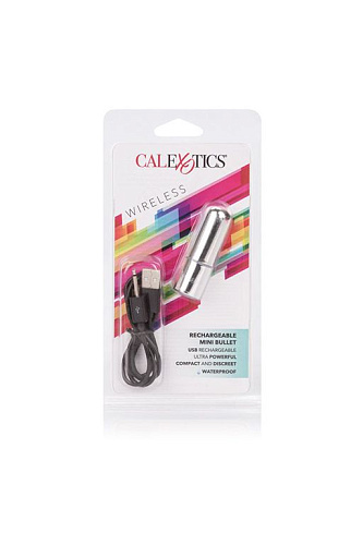 Перезаряжаемая серебристая вибропуля California Exotic Novelties Rechargeable Mini Bullet SE-0062-10-2