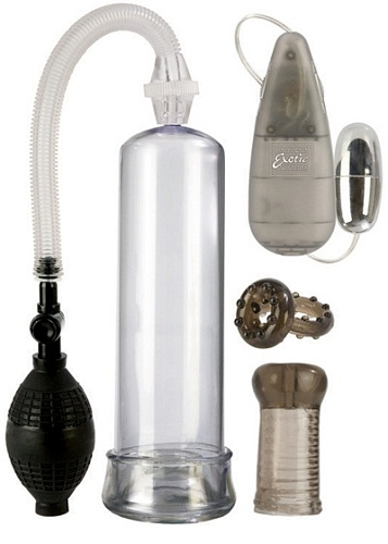 Помпа, кольцо, мини-мастурбатор и вибро-яичко California Exotic Novelties STA-HARD SE-1024-00-3