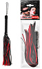 Чёрно-красная многохвостая плеть-флоггер Bior toys NTB-80646 (41 см)
