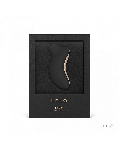 Чёрный клиторальный звуковой массажёр Lelo Sona LEL6171