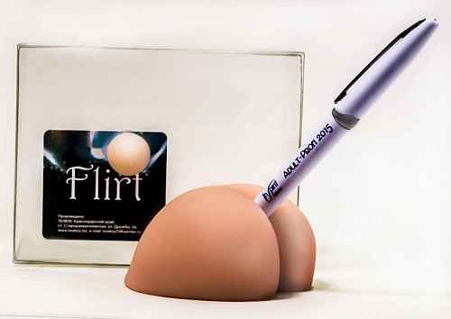 Сувенир для ручки в телесном цвете LOVETOY (А-Полимер) «Подставка-попка» 650101