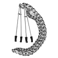 Серебристые зажимы на соски с цепочкой Blush Novelties Nipple Tweezers 520063