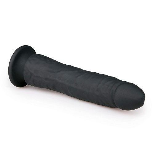 Чёрный силиконовый фаллоимитатор EDC Wholesale Suction Cup Dildo ET080BLK (21 см)
