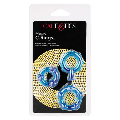 Набор из 3-х синих эрекционных колечек California Exotic Novelties MAGIC C-RINGS SE-1429-35-2