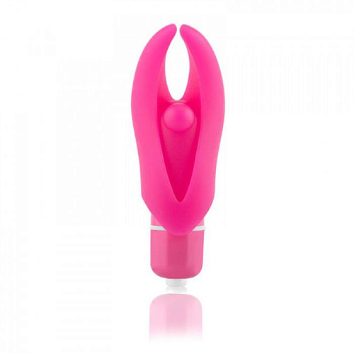 Розовый мощный вибростимулятор с насадкой Screaming O Demon DMN-110