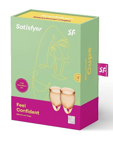 Набор менструальных чаш Satisfyer Feel confident Menstrual Cup J1762 (размер S + L)