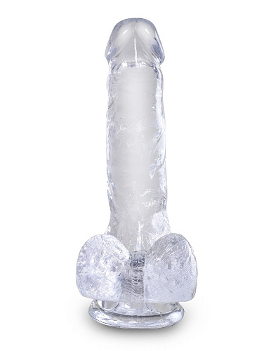 Прозрачный фаллоимитатор Pipedream King Cock Clear 6 Cock with Balls PD5752-20 (17,8 см)