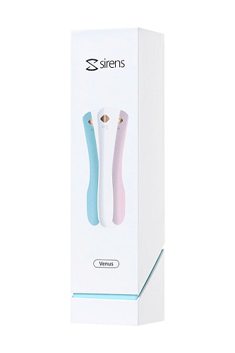 Голубой гибкий водонепроницаемый вибратор Sirens Venus S-1-2 (22 см)