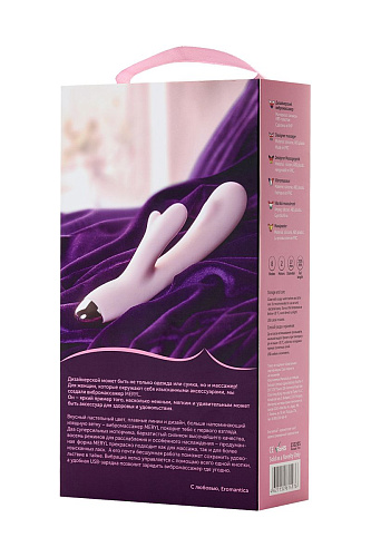 Розовый вибромассажёр со стимулятором клитора Eromantica MERYL 230205 (22,5 см)