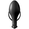 Эрекционное кольцо с анальной пробкой чёрного цвета Pipedream Ass-Gasm Cockring Advanced Plug PD4694-23