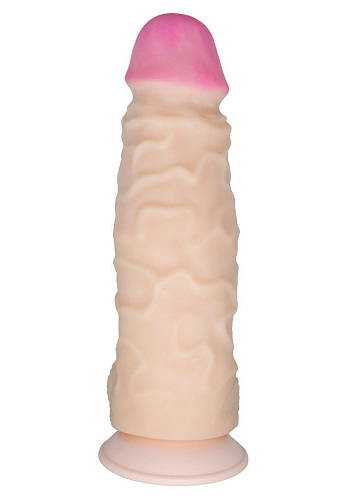 Реалистичный гигантский фаллоимитатор телесного цвета на присоске LOVETOY (А-Полимер) 958100 (28,5 см)
