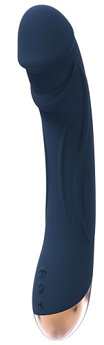 Синий вибромассажёр Dream Toys BOREAS 21676 (23 см)