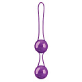 Фиолетовые вагинальные шарики в сцепке Shots Media BV Pleasure balls Deluxe SHT081DPUR