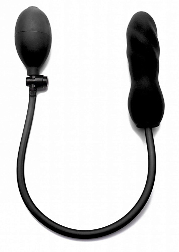 Чёрный анальный фаллоимитатор с грушей Shots Media BV OUCH! OU088BLK (16 см)