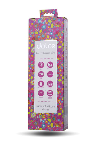 Ярко-розовый вибратор ToyFa Dolce Leo 591001 (16,5 см)