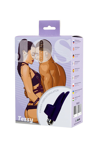 Фиолетовая вибронасадка на палец JOS Tessy 782030 (9,5 см)