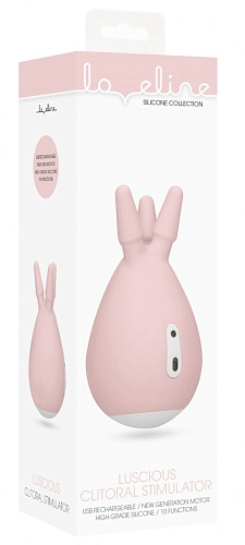 Розовый клиторальный стимулятор с тремя отростками Shots Media BV Luscious LOV020PNK