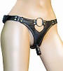 Пояс харнесс чёрного цвета премиум класса с 3 телесными насадками LOVETOY (А-Полимер) WOMAN SIMPLEX(S) 302103