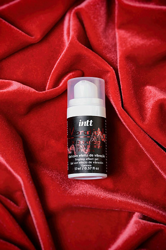 Жидкий массажный гель с ароматом клубники и эффектом вибрации INTT VIBRATION Strawberry  FU22