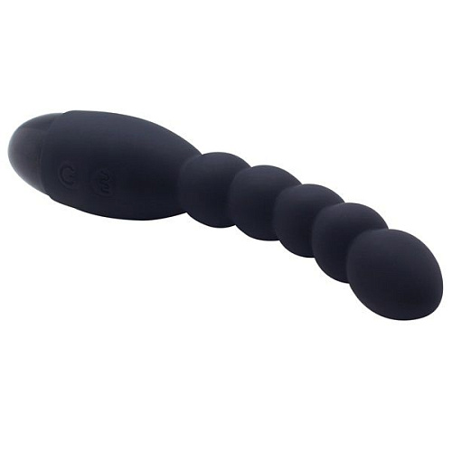 Чёрный анальный вибростимулятор Howells Lovers Beads 174211black (19 см)