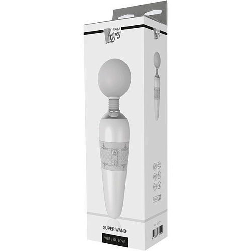 Серый вибромассажёр Dream Toys SUPER WAND 21577 (28,5 см)