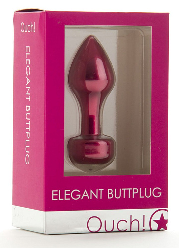 Розовый анальный плаг Shots Media BV Elegant Pink OU012PNK (8,3 см)