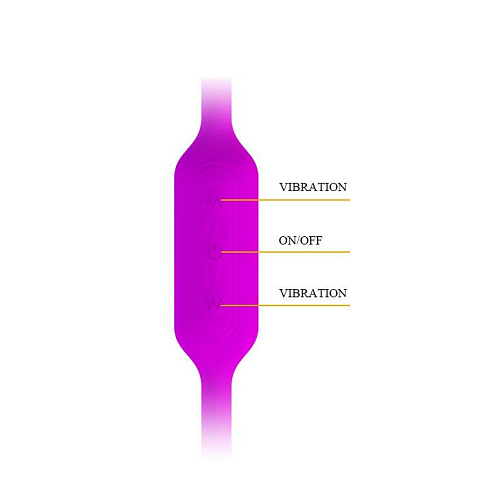 Лиловый гибкий вибростимулятор для пар Baile Dream Lovers Whip BI-014327-5