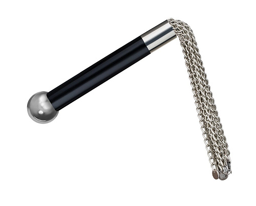 Золотистая мини-плеть с цепочками Obsessive A709 whip