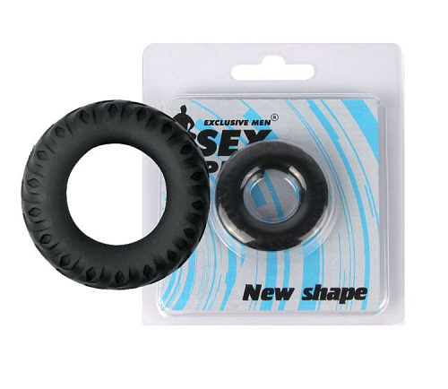Среднее чёрное эрекционное кольцо Bior toys Sex Expert SEM-55080