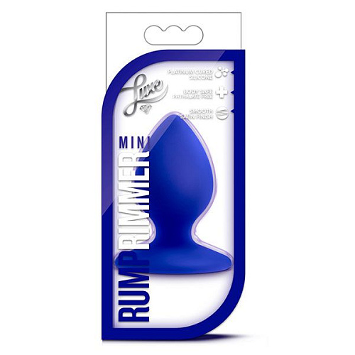Синяя анальная пробка Blush Novelties RUMP RIMMER MINI BL-81202 (5 см)
