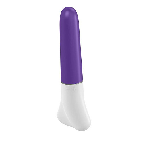 Фиолетово-белый вибратор с загруглённым кончиком OVO D1 WHITE/PURPLE (16 см)