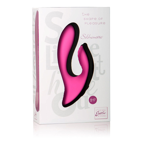 Розовый перезаряжаемый вибратор со стимуляцией клитора California Exotic Novelties Silhouette S17 SE-4593-35-3