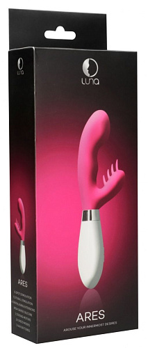 Розовый вибратор-кролик Shots Media BV Ares LUNA016PNK (21 см)