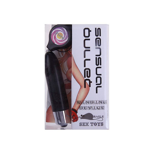 Серебрянное виброяйцо с растягивающимся шнуром Baile BI-014122-3