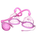 Двойная вакуумная автоматическая помпа розового цвета для груди Baile BREAST ENLARGEMENT PUMP BI-014091-3