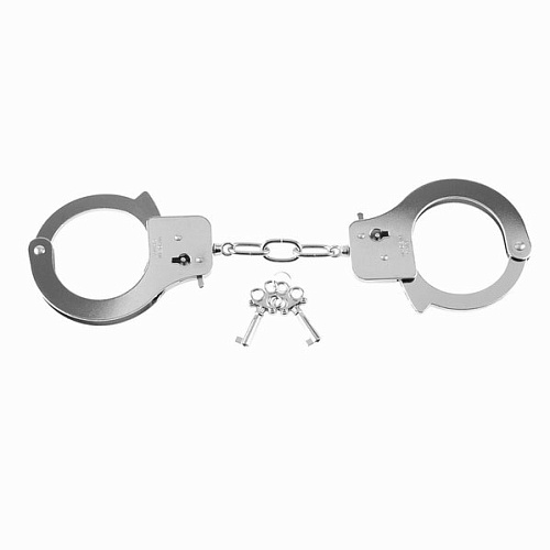 Металлические серебристые наручники Pipedream Designer Metal Handcuffs PD3801-26