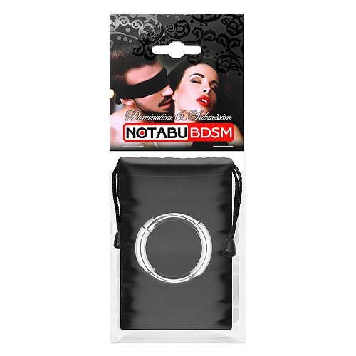 Серебристое среднее эрекционное кольцо на магнитах Bior toys NTU-80500