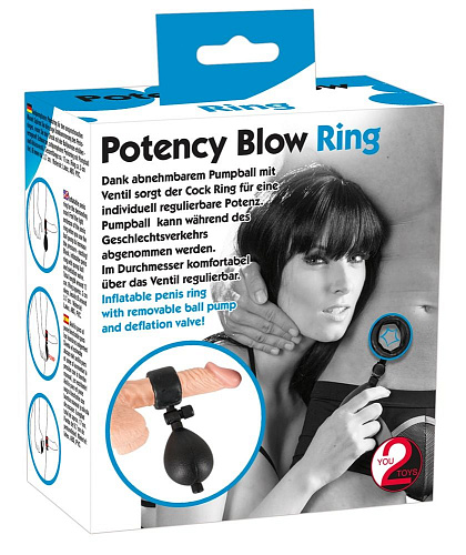 Кольцо для пениса  чёрного цвета с подкачкой Orion 0522244