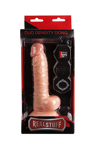 Реалистичный фаллоимитатор телесного цвета Dream Toys REALSTUFF DUO DENSITY DONG 7INCH 21213 (19 см)