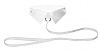 Белый кожаный воротник с поводком Shots Media BV White OUCH! OU144WHT