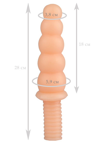 Телесный фантазийный фаллоимитатор Сумерки богов 1015-70 BX DD (28 см)
