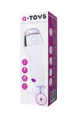 Мастурбатор-вагина в белой колбе с присоской и функцией нагрева A-toys 763001