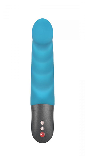 Бирюзовый вибратор с загнутым кончиком Fun Factory Abby G 07473 (18,9 см)