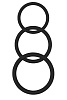 Набор из 3 чёрных эрекционных колец Chisa Magnum Force Cock Ring CN-240301776