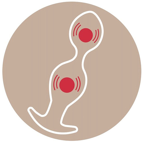 Фиолетово-белые анальные шарики Fun Factory B Balls Duo 39166 (12,5 см)