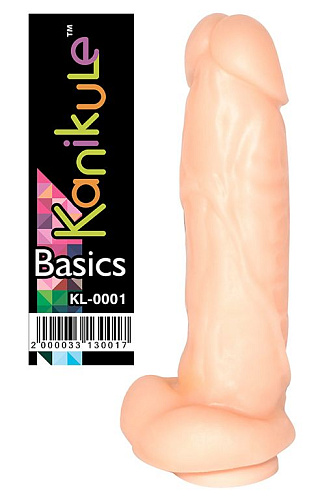 Небольшой фаллоимитатор телесного цвета на присоске Kanikule Kanikule Simple KL-0001 (18,1 см)