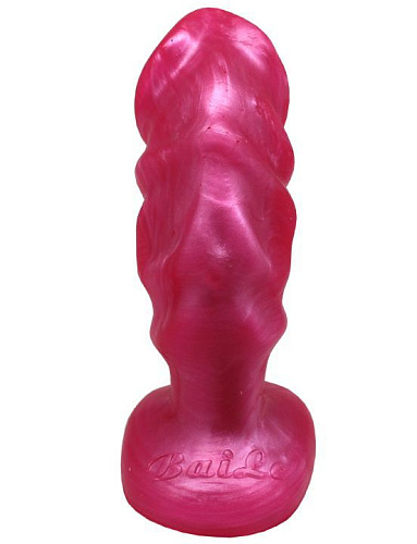 Розовая анальная пробка анатомической формы Eroticon 30156 (13 см)